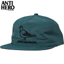 ANTIHERO SKATEBOARDS BASIC PIGEON Snapback Hat SLATE BLACK アンチヒーロー アンタイヒーロー キャップ スケートボード スケボー