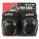 187 KILLER PADS PRO KNEE PAD キラーパッド プロ ニーパッド(膝) サイズ：JR/XS/S/M/L/XL JR：〜小学校4年生 XS：小学校5年生〜 S：女性 M：小柄男性 L：ガタイのいい男性 ※実店舗で販売している平均 カラー：BLACK 多くのプロスケーターが愛用するニーパッド。 パット内部は膝の形に輪郭があり、包み込まれる様な使用感です。 バーチなどで膝を使いスライドすることが多い方は特にこちらの商品がお勧めです。 この他にもミニランプで使用している方も多いです。 メリットはパット部分が交換できるので長く使っていただけます。 ※デザイン等、予告なしに変更となる場合があります。ご了承ください。 ※掲載商品の色は、できる限り現品と同じになるよう努めておりますが、ご使用のパソコン環境により多少色合いが異なる場合がございます。著しい色の相違は御座いませんのでご安心ください。 ご注意 ※商品初期不良品以外の交換・返品は固くお断りさせていただきます。サイズ・カラーのチョイスなどは慎重にお選びください。※画面上と実物では多少色具合が異なって見える場合もございます。ご了承ください。※この商品は当店実店舗でも販売しております。在庫数の更新は随時行っておりますが、お買い上げいただいた商品が、品切れになってしまうこともございます。 その場合、お客様には必ず連絡をいたしますが、万が一入荷予定がない場合は、 キャンセルさせていただく場合もございますことをあらかじめご了承ください。世界トッププロも使用する安心できるプロテクターブランド。