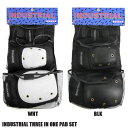 INDUSTRIAL THREE IN ONE PAD SET インダストリアル 3点SET (肘 膝 手首)【子供〜大人用】スケボー スノボー プロテクター