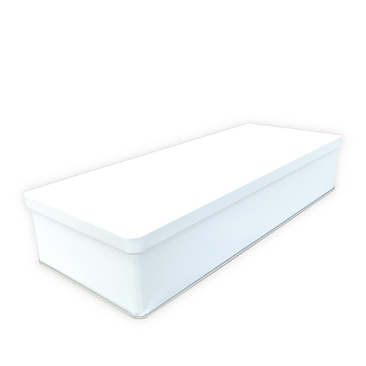 クッキー缶 可愛い おしゃれ 縦長角缶 98×245×H50mm(ホワイト) 15個入 プレーン缶 角缶 製缶 クッキー用缶 ブリキ缶 ラッピング缶 焼き菓子缶...