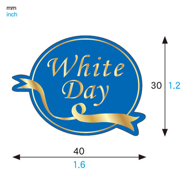 シール (ホワイトデー) 100枚入 業務用 お菓子 ラッピング プチ ギフト プレゼント TJP03-100