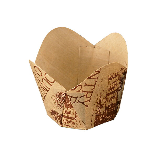 チューリップ ケーキカップ S(ハウス茶) 100枚入 業務用 マフィンカップ マフィン型 カップケーキ ベーキングカップ 日本製 紙型 使い捨て 紙 紙製 焼型 プレゼント お菓子作り 手作り 製菓用品 M305-100