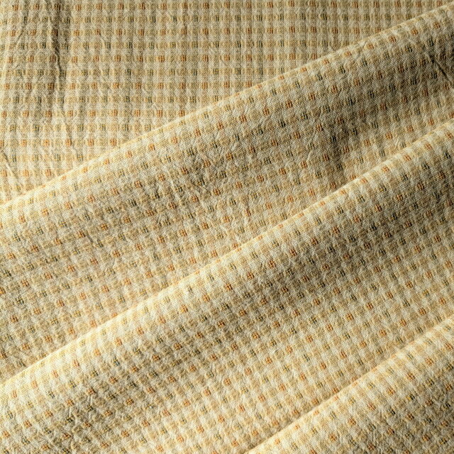 樂天商城 - パッチワーク生地 先染めチェック 布 コットン 綿 からし系 キルト 手芸 ハンドメイド カットクロス sakizome339