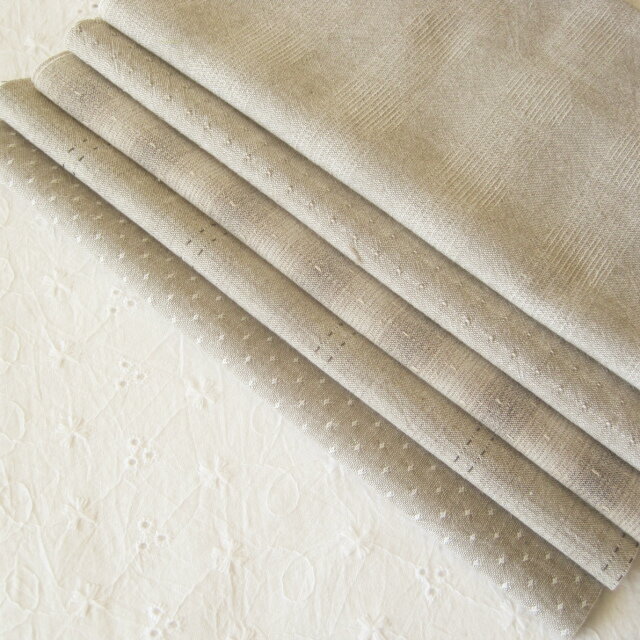 パッチワーク生地 国産先染めチェック 同系色5枚セット カットクロスセット グレー系 sakizome103 メール便対応商品 2