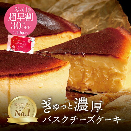 【ランキング1位獲得】 ブルーチーズが隠し味の濃厚バスクチーズケー...