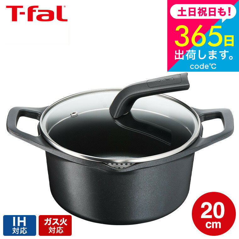 IH対応鍋 【あす楽14時まで対応 】ティファール T-fal キャストライン アロマ プロ シチューポット 20cm E25144 IH・ガス火対応 送料無料 / 両手鍋 t-fal T-FAL tfal Tfal プレゼント