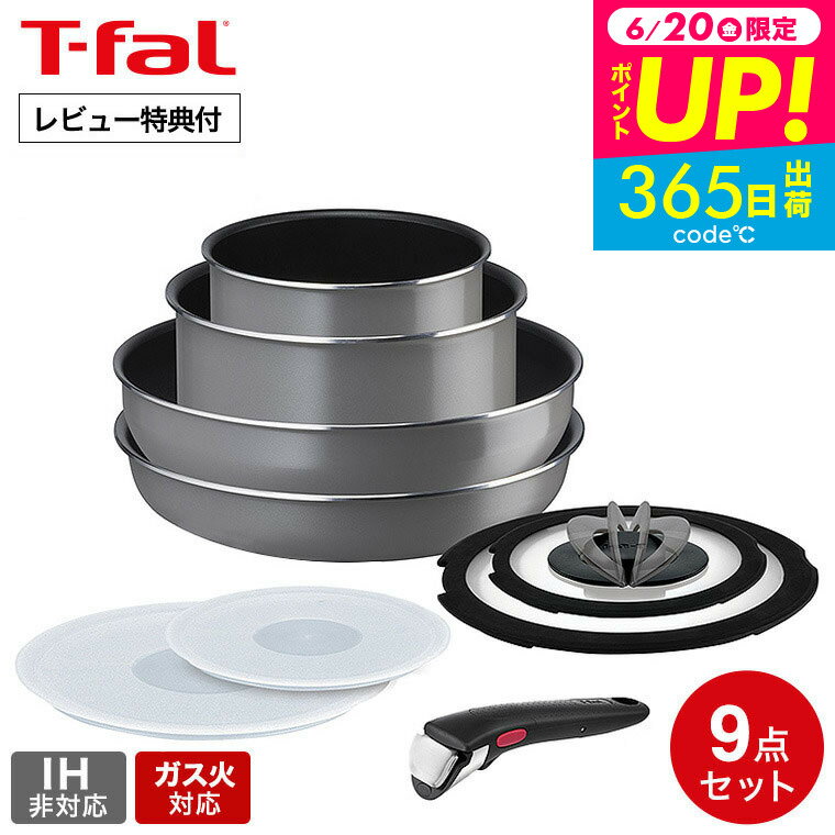 （土・日発送可）送料無料 ティファール T-fal インジニオ・ネオ フレーズグレー セット9 L1