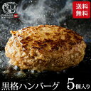 格之進 ハンバーグ 【開催中！5月1～12日抽選で200％Pバック】送料無料 グルメ 内祝い 食べ物 格之進 黒格ハンバーグ（5個セット）（メーカー直送）（冷凍便） 門崎 食品 誕生日プレゼント 贈答品 母の日