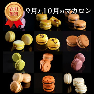 【Sセール限定ポイント3倍!】【送料無料 敬老の日 ギフト】9月と10月のマカロン(12種12個) 熨斗・クール便 お中元 スイーツ 洋菓子 プレゼント お誕生日祝 御祝 御礼 お誕生日祝 送別 内祝 お返し ※北海道・九州は300円加算(沖縄・離島は発送できません)