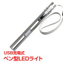 \★7.30(水)【24H限定!】5%OFF★/ペン型 led ライト コンパクト ステンレス 明るい usb 充電 懐中電灯 作業灯 警告灯 クリップ ストラ...