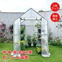 \★30日・1日限定!全品5%OFFクーポン★/ビニール温室 2段 ラック ワイド 簡単 組立 ファスナー 窓付き 家庭菜園 野菜 植物 花 鉢 観葉植物 多肉...