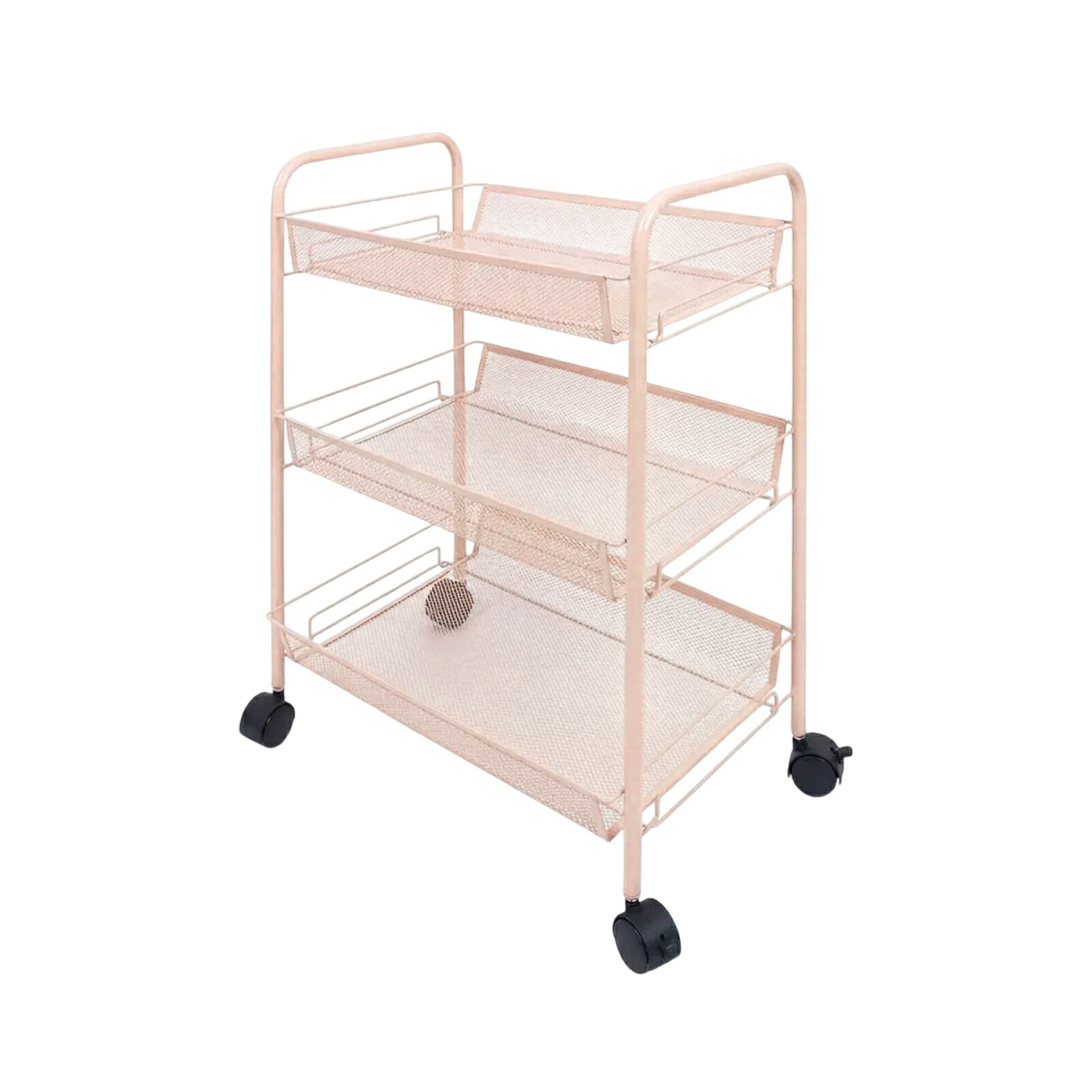 楽天市場】キッチンワゴン キャスター付き（カラーピンク