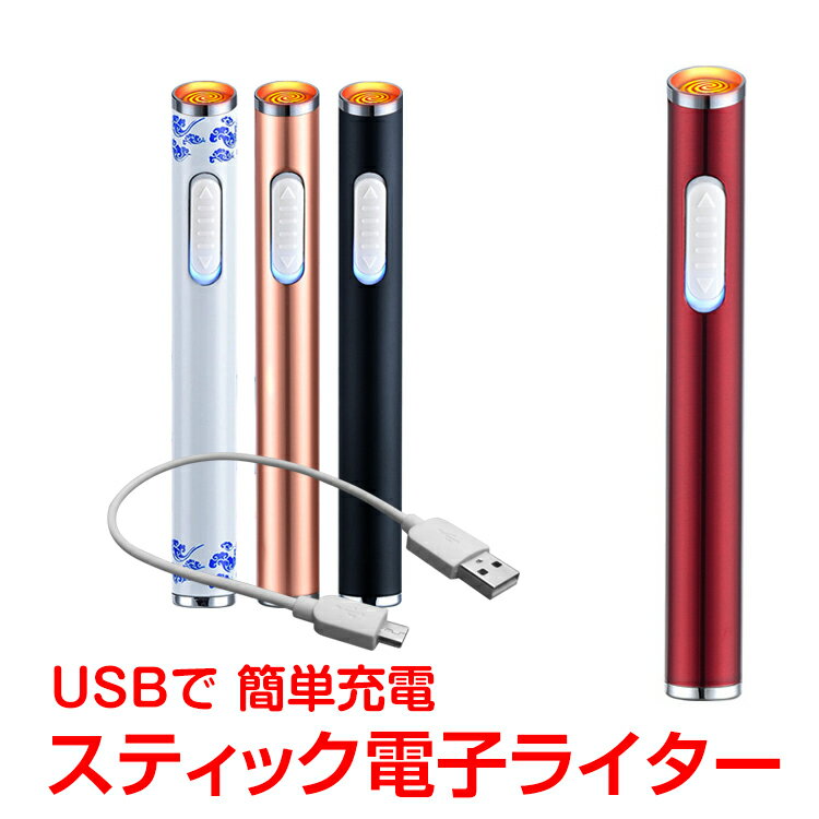 *8/05　20時〜全品10%off　クーポン*　電子ライター 充電式 usb スリム USBライター ガス・オイル不要 趣味 コレクション タバコ 煙草 電熱式 rt012