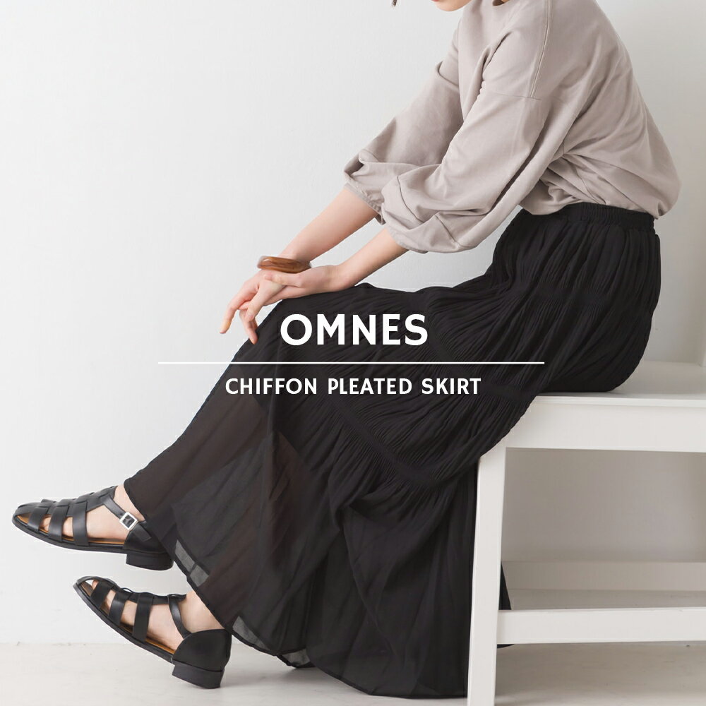 【OMNES】シフォンプリーツスカート レディー...の商品画像
