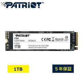 Patriot Memory P300 1TB M.2 2280 PCIe Gen3x4 NVMe SSD_Internal Solid State Drive_内蔵型/ノートパソコン ノートPC _P300P1TBM28