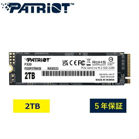 Patriot Memory P320 2TB M.2 2280 PCIe Gen3x4 NVMe SSD_Internal Solid State Drive_内蔵型/ノートパソコン ノートPC _P320P2TBM28