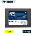 Patriot Memory SSD P220 1TB SATA3 Internal 2.5" 内蔵型SSD 2.5インチ ノートパソコン ノートPC デスクトップ ブラック_P220S1TB25