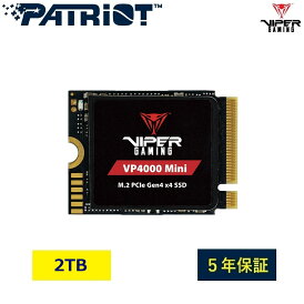 Patriot Memory VIPER VP4000 Mini 2TB M.2 2230 PCIe Gen4 x4 NVMe SSD_Internal Solid State Drive_内蔵型/ゲーム/Steam Deck ROG Ally対応/タブレット ノートパソコン ノートPC _VP4000M2TBM23
