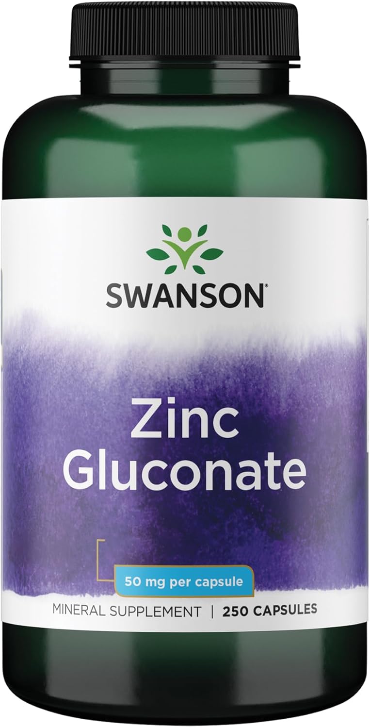 Swanson スワンソン グルコン酸亜鉛 亜鉛 50mg 250カプセル 大容量 ミネラル 亜鉛サプリ 男性 サプリ サプリメント 栄養補助食品 海外サプリ アメリカ 健康維持