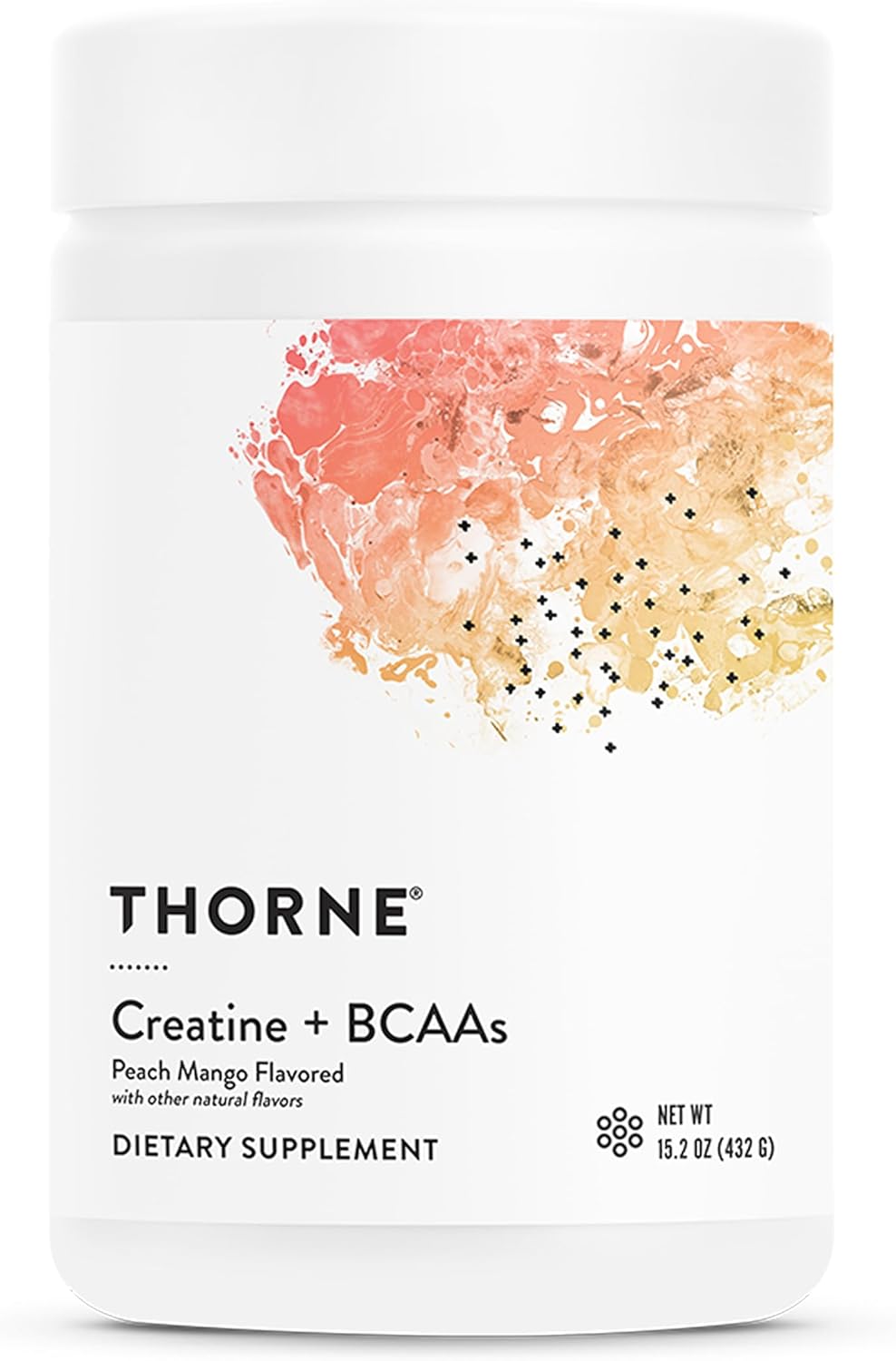 Thorne ( ソーン ) クレアチン モノハイドレート + BCAA パウダー 【420g/30回分】 ピーチマンゴー味 粉末 トレーニング 運動 筋トレ ボディメイク NSFスポーツ認証