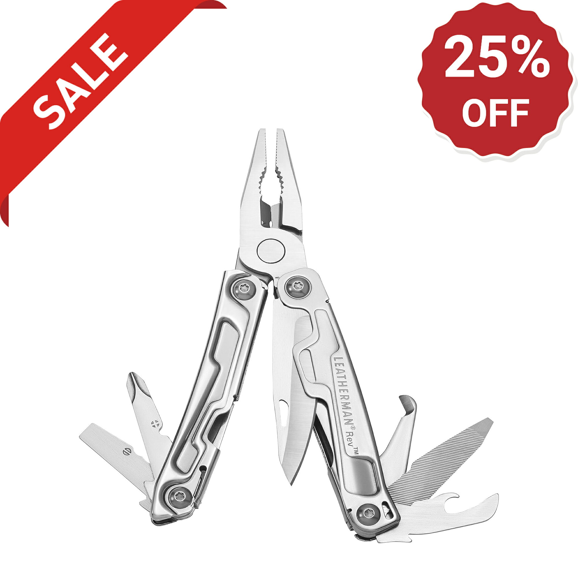 LEATHERMAN レザーマン REV レブ マルチツール 十徳ナイフ 多機能ナイフ プライヤー 折りたたみ 工具 入門 アウトドア キャンプ 登山 釣り 防災 サバイバル EDC メンズ ギフト プレゼント 【日本正規品・25年保証】公式