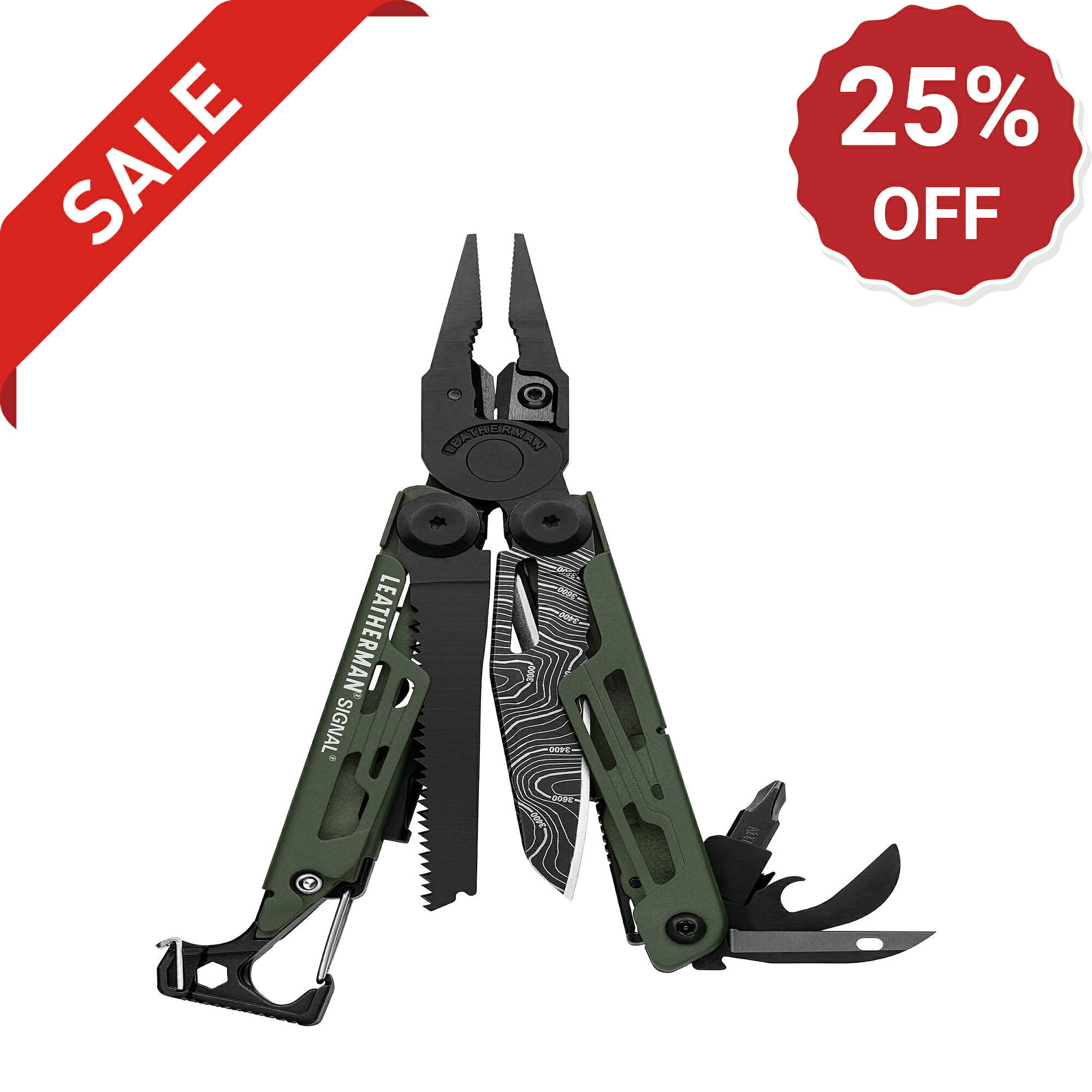 LEATHERMAN レザーマン SIGNAL シグナル マルチツール 十徳ナイフ 多機能ナイフ プライヤー 折りたたみ 工具 火起こし ファイヤースターター 笛付き アウトドア キャンプ 登山 防災 サバイバル ブッシュクラフト EDC メンズ ギフト プレゼント 公式