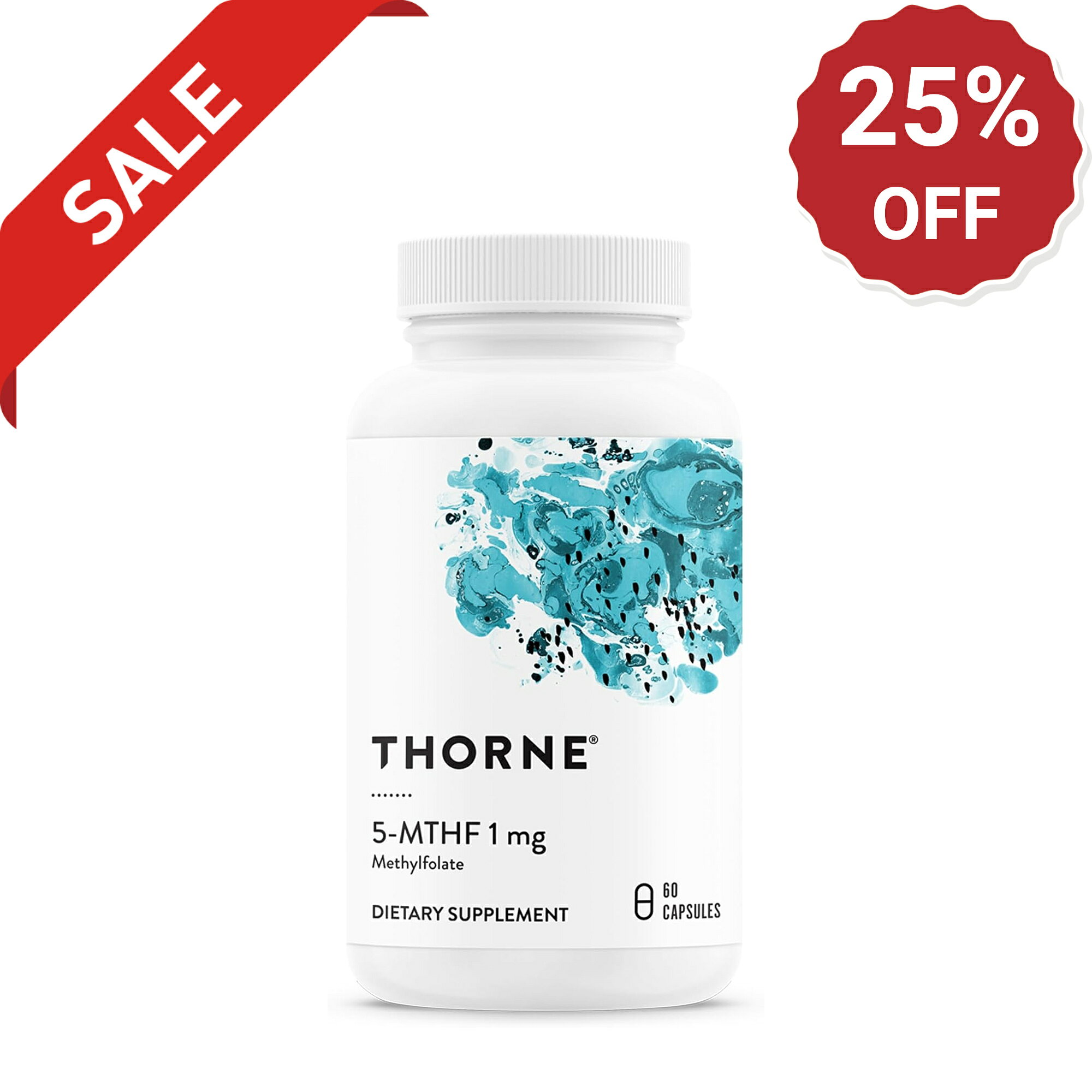 Thorne ソーン 5-MTHF 葉酸 メチル葉酸 1mg 活性型ビタミンB9 60カプセル 葉酸 妊活 サプリ サプリメント 栄養補助食品 海外サプリ アメリカ 健康維持