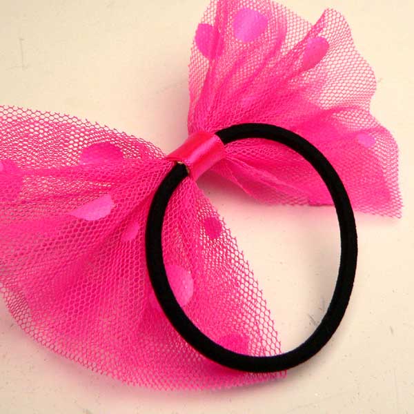 ヘアアクセサリー ヘアゴム キッズ 子供 女の子 髪飾り リボン ドット柄 ネオンカラー キッズ バレエ用品 雑貨 ギフト クリスマスプレゼント 子供 女の子