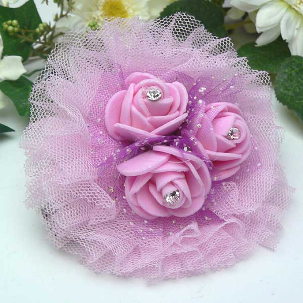 ヘアアクセサリー バレッタ キッズ 子供 女の子 髪飾り レース 花 バレエ 用品 雑貨 ギフトクリスマスプレゼント 子供 女の子