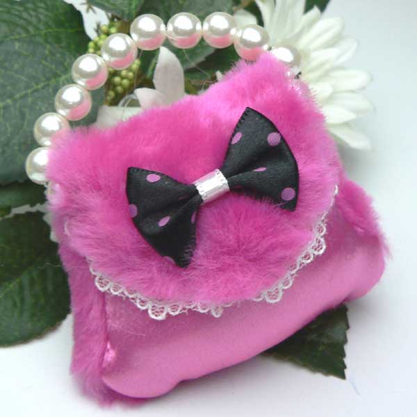 ヘアアクセサリー リボン キッズ 子供 女の子 髪飾り パール かばん型 バレエ 用品 バレエ雑貨 ギフト