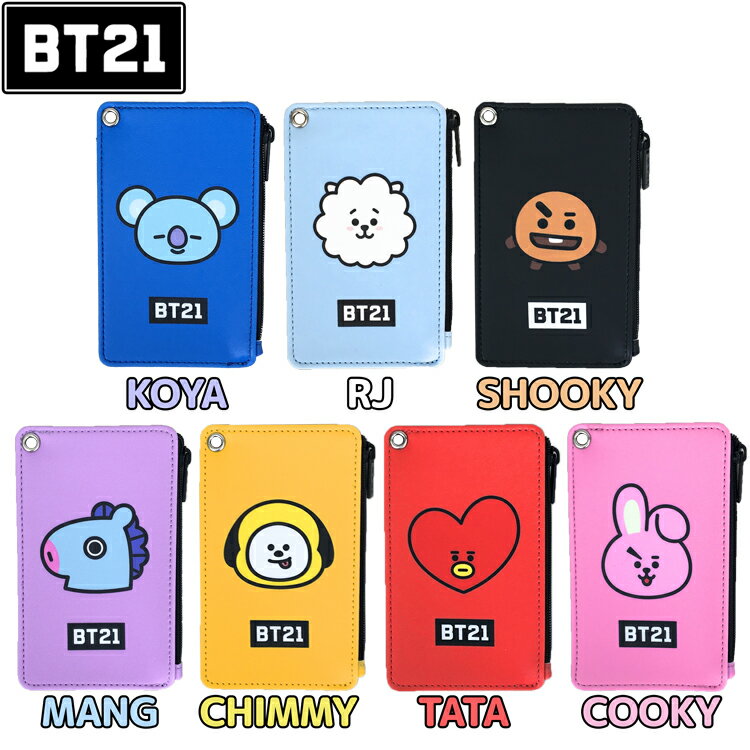 【BT21】 ストラップカードフォルダー【LINE FRIENDS】 KOYA RJ SHOOKY MANG CHIMMY TATA COOKY VAN