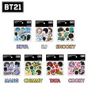 【BT21】 フレークシール マシュマロシール ステッカー【LINE FRIENDS】 KOYA RJ SHOOKY MANG CHIMMY TATA COOKY VAN