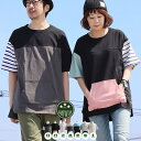 tシャツ レディース メンズ 半袖 五分袖 夏 綿100% USA コットン しっかり 丈夫 すっきり 着やせ ワイド 体系 お尻 カバー 冷感 涼しい ポケット サイドスリット 重ね着 クレイジー 大きいサイズ カジュアル パティ 【メール便50】