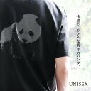 Tシャツ 半袖 メンズ レディース クルーネック パンダ アニマル 転写プリント ロゴ コットン ドライメッシュ 涼しい ストレッチ 動きやすい ゆったり 大きいサイズ カジュアル 夏 パティ 【メール便50】