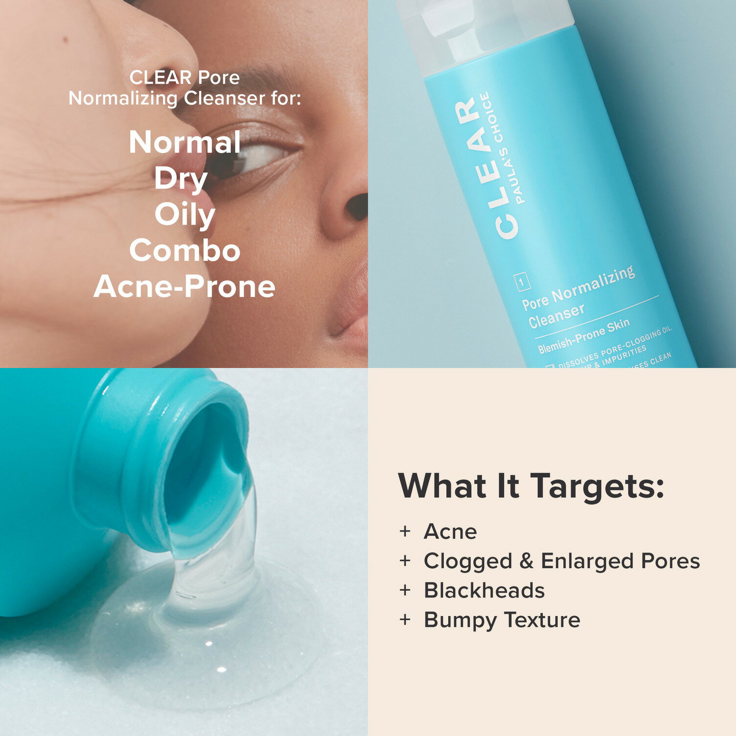 �ڸ����ۥ��ꥢ BHA ����󥶡� 177ml / ������ ��ɷ� �ӷꥱ�� ��饱�� �˥���ȩ ������ �˥������� �ѥ�ƥΡ��� ̵���� / CLEAR Pore Normalizing Cleanser/ �ݡ��饹���祤�� paulas choice ����ȩ ����ȩ ������ ����ե�����