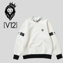 V12 ブイトゥエルブ メンズ ゴルフ ゴルフウェア モックネック スウェット ロゴ ストレートフィッシュ ベーシックカラー M/L/XL/LL V122221-SW14M 送料無料