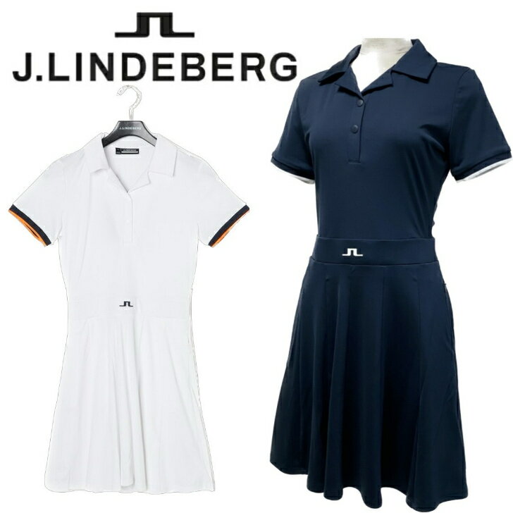 SALE！ J.LINDEBERG Jリンドバーグ レディース ゴルフウェア ワンピース ドレスワンピース ゴルフ インナーショーツ付き ポケット付き 通気性 ストレッチ性 速乾性 38 S 送料無料 072-68442 07268442 セール