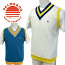 SALE! KIWI&CO. Palms&co. キウィアンドコー メンズ ゴルフウェア ベスト チルデンベスト バイカラー レギュラーフィット 軽量 M/L ...