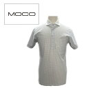 SALE！ MOCO モコ ポロシャツ SMART TECK JERSEY PRINT ストライプ ギンガムクレリック メンズ ゴルフウェア 吸水速乾 伸縮性 接触冷感 UVカット 透湿性 汗じみ防止 防シワ 送料無料 48/50 M/L 21-2221342 セール