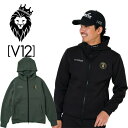 V12 GAME JKT メンズ ゴルフウェア ゴルフ パーカー ジップパーカー フード付き ダブルジップ 蒸れ防止 伸縮性 ストレッチ性 快適な着心地 S/M...