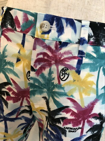 【送料無料】 40％OFF！ OUTLET！ CASTELBAJAC カステルバジャック メンズ パームツリー柄ハーフパンツ 春夏 ゴルフ ゴルフウェア 46・48 23745-114 セール