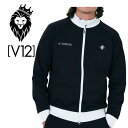 V12 ブイトゥエルブ LIV TOP メンズ ゴルフ ゴルフウェア LEONコラボ ジャケット ブルゾン アウター スウェット ダブルジップ ストレッチ性 保温 L/XL/LL 送料無料 V122321-SW19