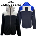 J.LINDEBERG jリンドバーグ ジェイリンドバーグ フルジップロゴパーカー メンズ ゴルフ ゴルフウェア ジャケット ブルゾン パーカー ダブルジップ ストレッチ性 保温 バッグブリッヂ 44/46/48 送料無料 07159014 セール