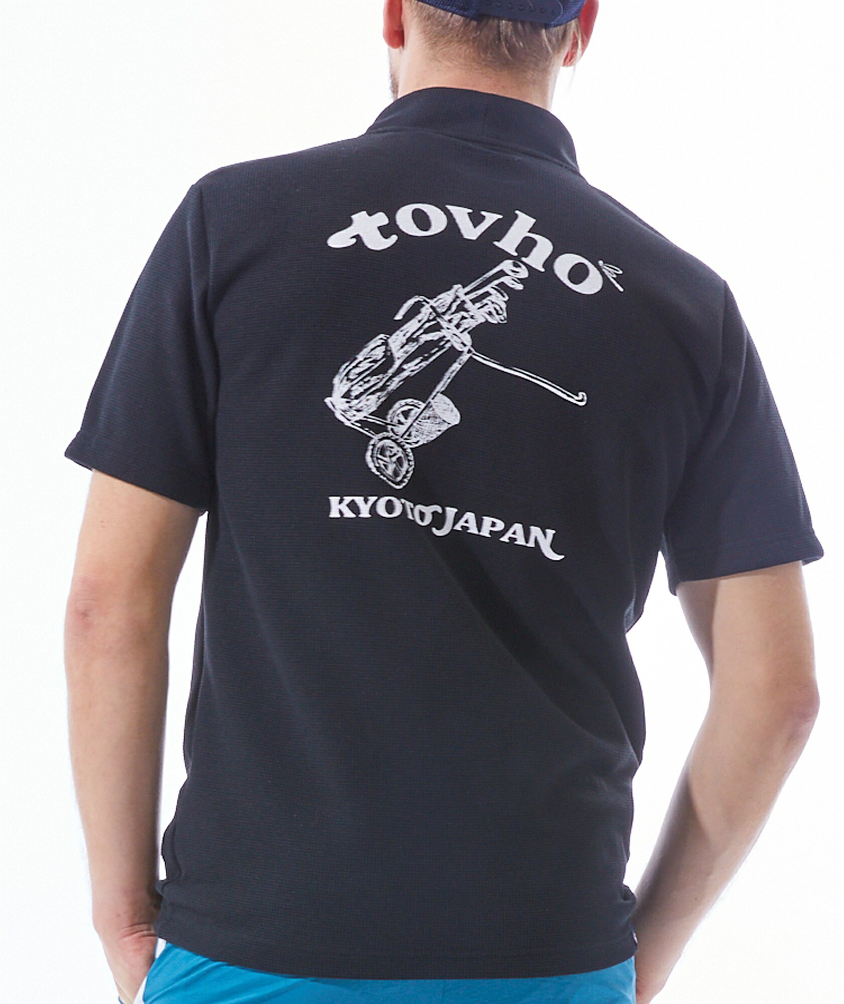 【送料無料】 tovho トヴホ ワッフルPT TEE メンズ モックネック ゴルフ ゴルフウェア 通気性 吸水速乾 UVカット バックプリント M/L/XL/LL 21-153307 SALE セール paulsforgreen-10002607 Pauls for green サンプル画像3