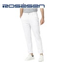 30%OFF! ROSASEN ロサーセン ドビーストレッチパンツ メンズ ゴルフ ゴルフウェア 白パンツ 吸水速乾 ストレッチ UVカット 防汚 透け防止 7...
