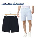 30%OFF! ROSASEN ロサーセン エコサッカーストライプショートパンツ メンズ ゴルフ ゴルフウェア ストライプ 吸水速乾 ストレッチ UVカット 抗...