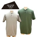 SALVAGE PUBLIC Kolepa サルベージパブリックコレパ コレパ ツアーヘンリーネック半袖 メンズ ポロシャツ カラーレスポロ 半袖ポロ ゴルフ ゴルフウェア 吸水速乾 消臭 UVカット 接触冷感 M/L 送料無料 SVKS40200(4)