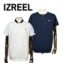 IZREEL イズリール THE FOX Golf スタンドカラーシャツ メンズ ゴルフ ゴルフウェア ポロシャツ カラーレスシャツ 吸水速乾 紫外線防止 M/L 送料無料 IZR24AW902(4)
