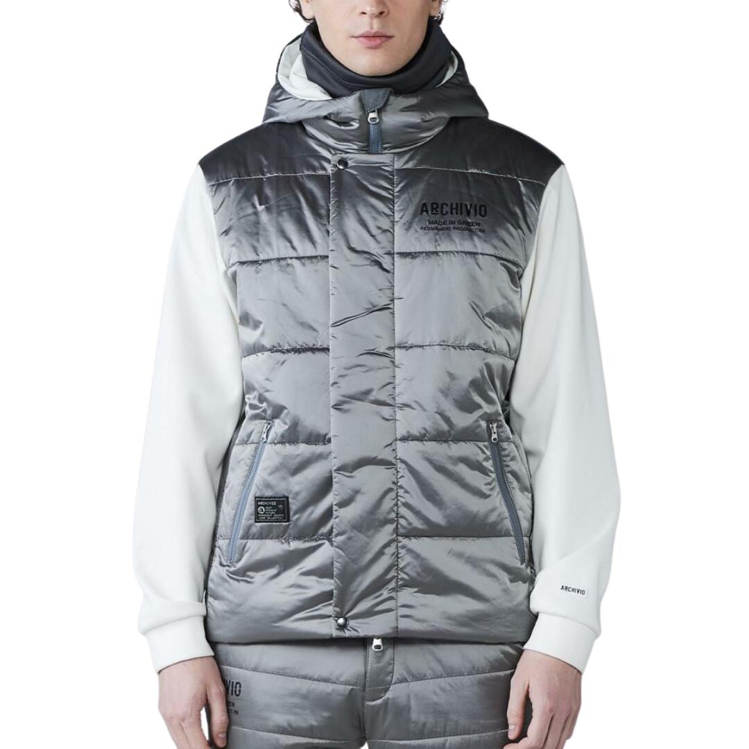 【送料無料】 archivio アルチビオ 異素材切替中綿撥水ブルゾン メンズ ゴルフ ブルゾン アウター ダウン 撥水性 保温性 防寒 キルティング 48 Lサイズ A524102