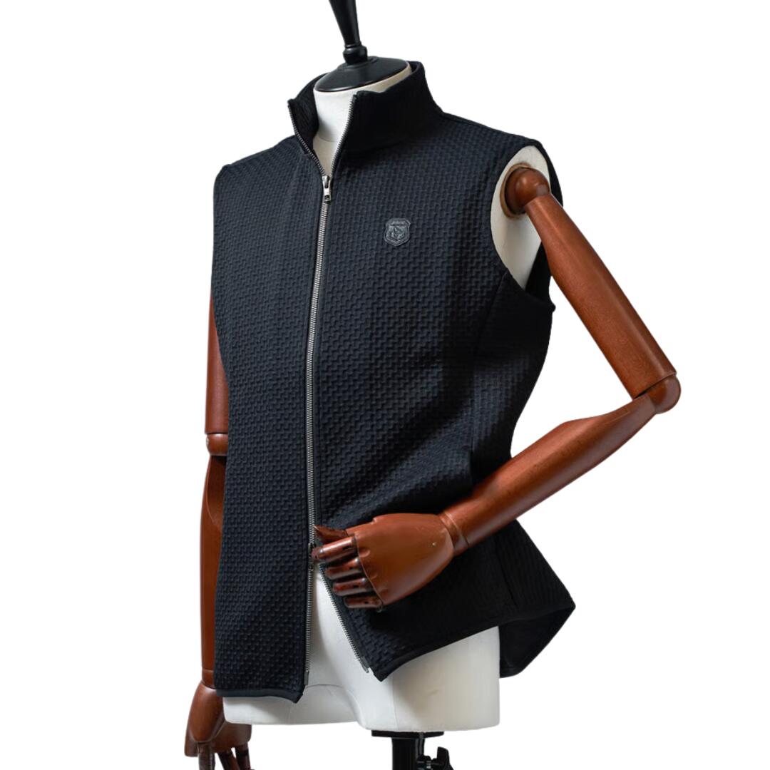 【送料無料】 MOCO モコ フルZIPベスト メンズ ゴルフ ウェア 紳士服 ジレ ダブルジップ アウター モックネック ハイネック サイズ50 L 21-5252840